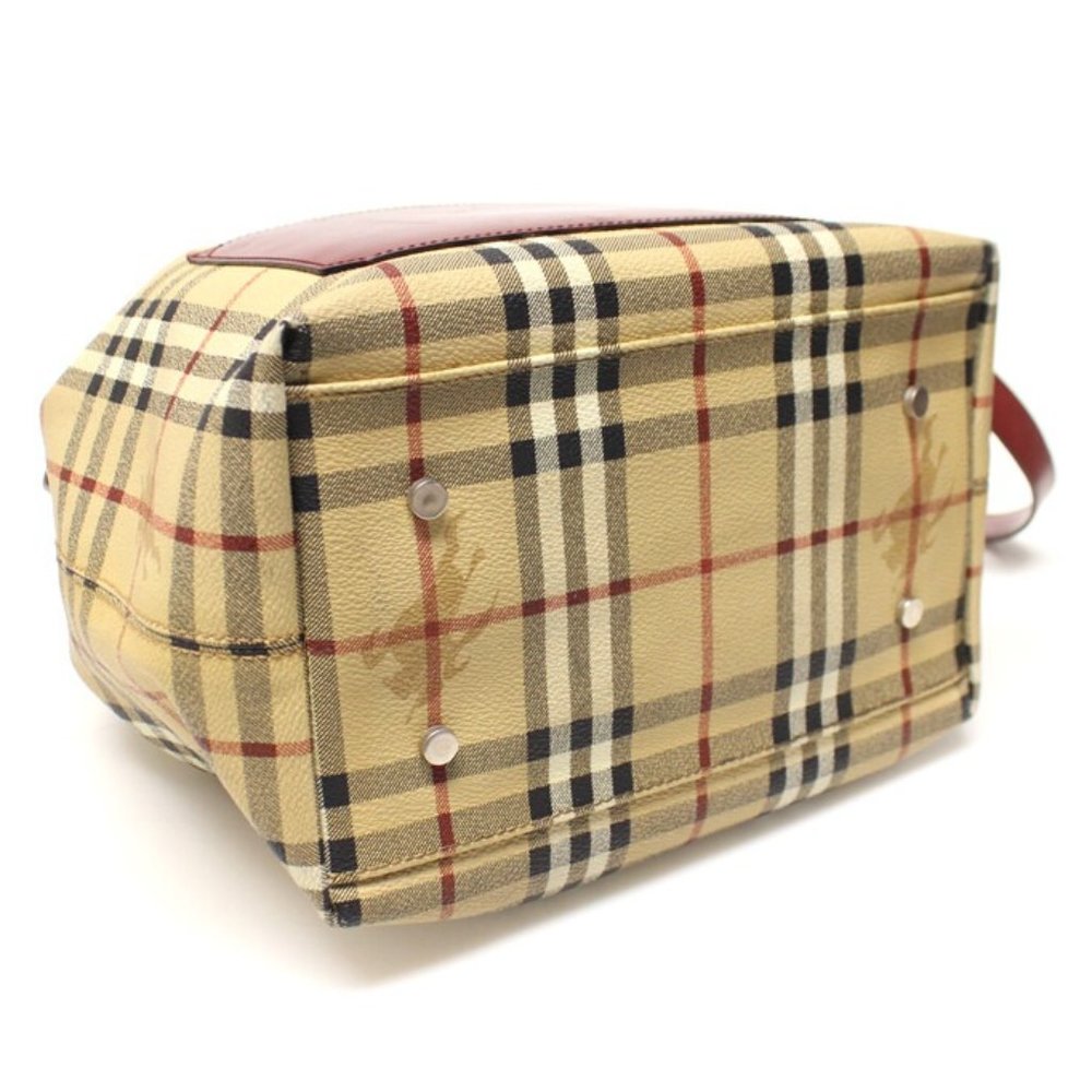 BURBERRY Haymarket Check Drawstring Bucket Shoulder Bag - Picture 4 of 16